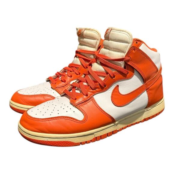 Nike Other - Nike Dunk High Men’s Size 10 Orange 2009 Leather High Top Sneakers Syracuse